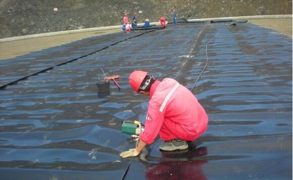 hdpe防水板施工現場